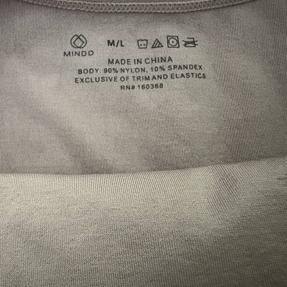 Mindd Gray Nylon Spandex Top - Picture 5 of 5